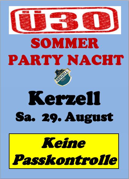 Sommer Partynacht in Kerzell