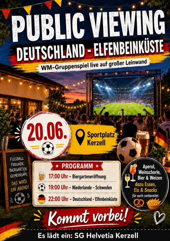 Public Viewing Kerzell - Deutschland - Elfenbeinküste
