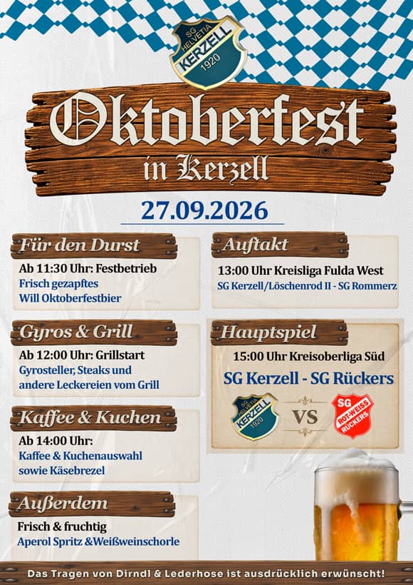 Oktoberfest bei der SG Kerzell