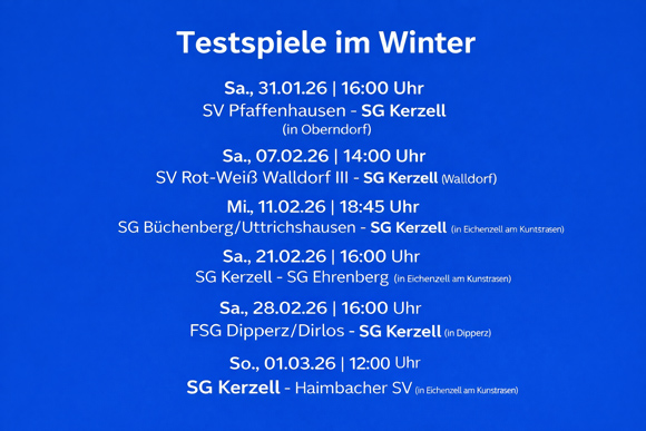 Testspiele 2026 Kerzell Wintervorbereitung