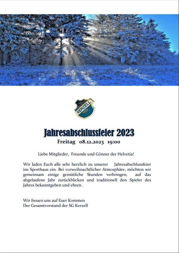 Weihnachtsfeier in Kerzell